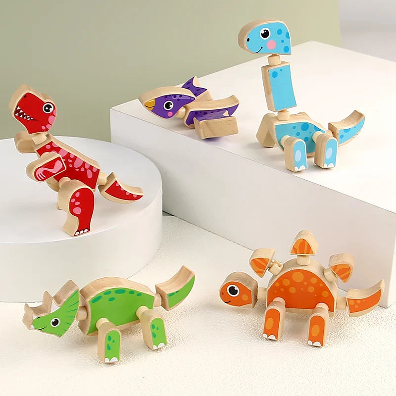 Jeux de Construction en Bois – Articulations Rotatives, Bois Écologique, STEM, Multi-Joueurs, Dès 3 Ans | WoodCraft by TrioNest™