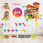 Jeux de Maison Construction MaisonNest – 2-en-1, ABS Sans BPA, Figurines, Dès 3 Ans | TrioNest™