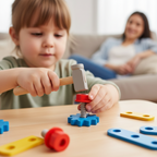Jeux en Bois Construction Créatif Enfant Atelier Montessori MINIBRICO – TrioNest™