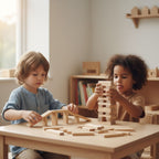 Jeux en Bois de Construction – 100 Copeaux, Bois Brut, Créativité, Dès 3 Ans | PlankPlay by TrioNest™