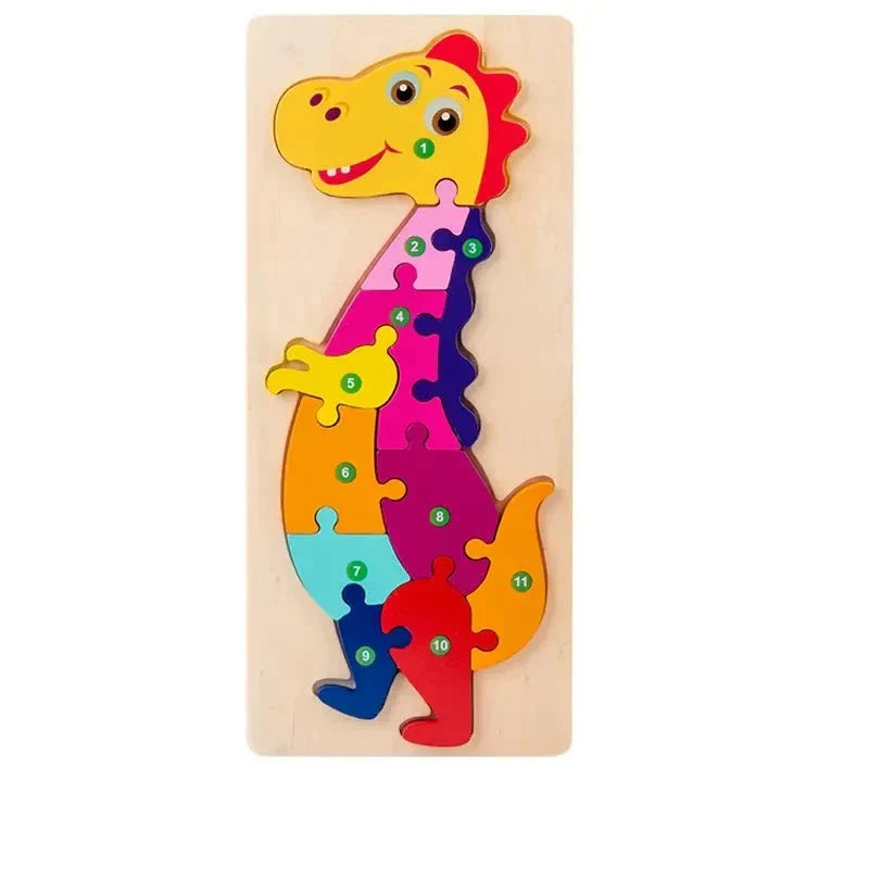 Puzzle en Bois Chiffres Bébé 10 Pièces Éveil Cognitif Montessori NUMIKID – TrioNest™