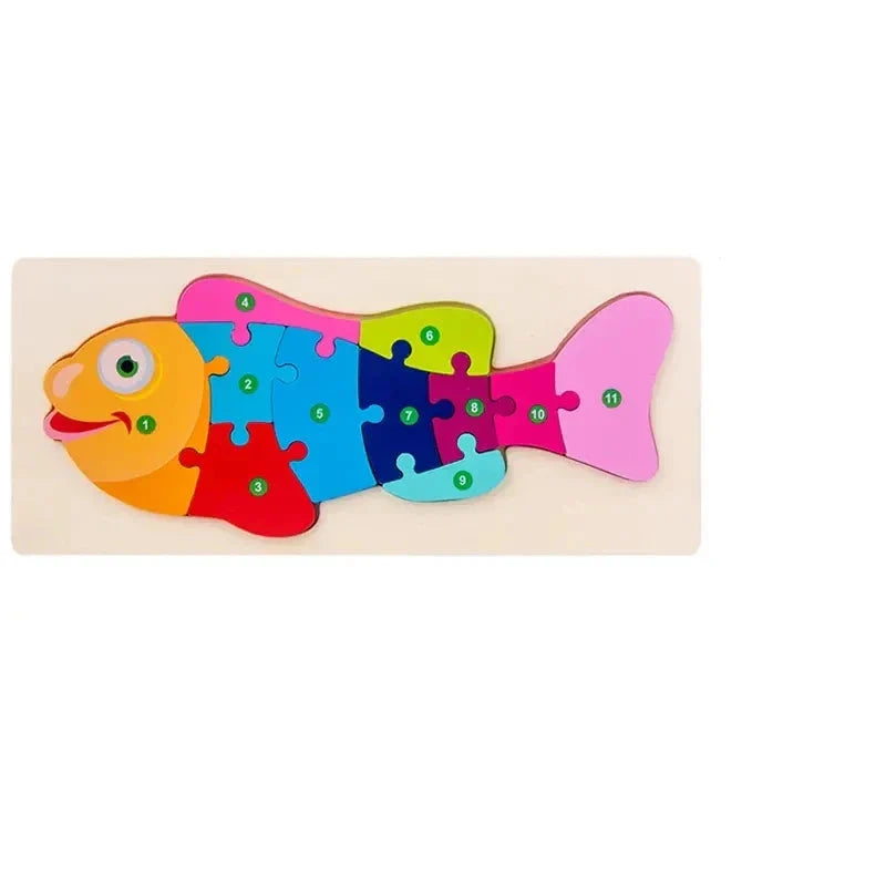 Puzzle en Bois Chiffres Bébé 10 Pièces Éveil Cognitif Montessori NUMIKID – TrioNest™