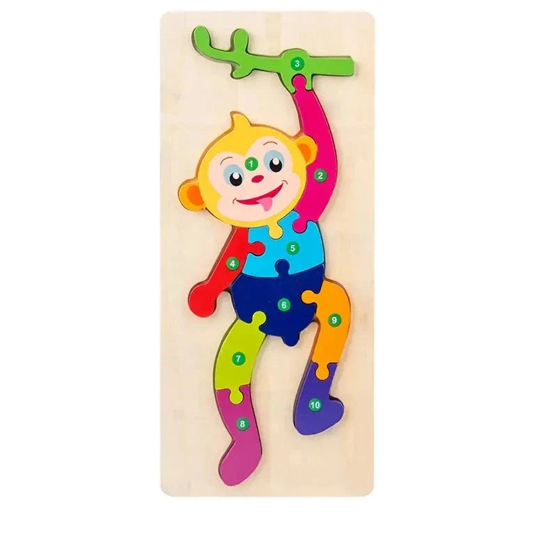 Puzzle en Bois Chiffres Bébé 10 Pièces Éveil Cognitif Montessori NUMIKID – TrioNest™
