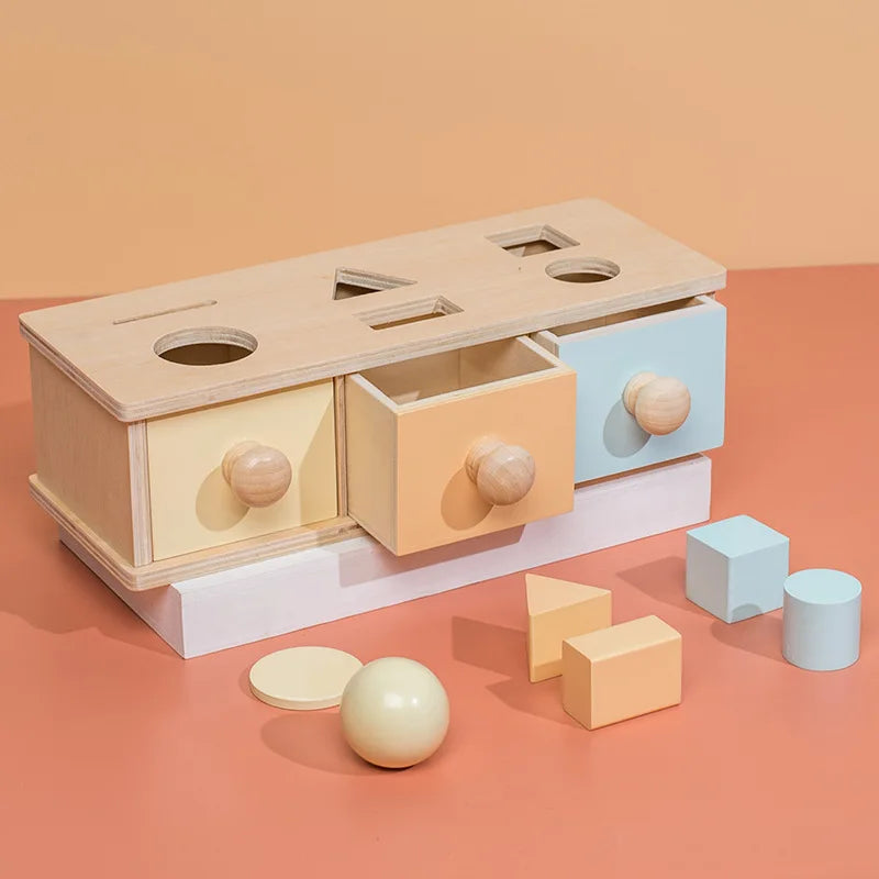 Jouet Bébé en Bois Montessori Éveil Sensoriel Motricité Fine 0-12 Mois SENSORIA – TrioNest™