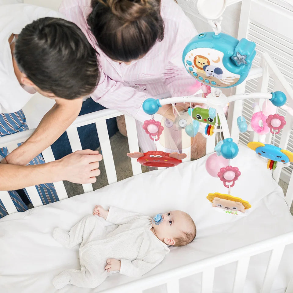 Mobile Musical Baby Projektor Leuchtende abnehmbare Rasseln Entwicklung Schlaf DREAMOBI – TrioNest™