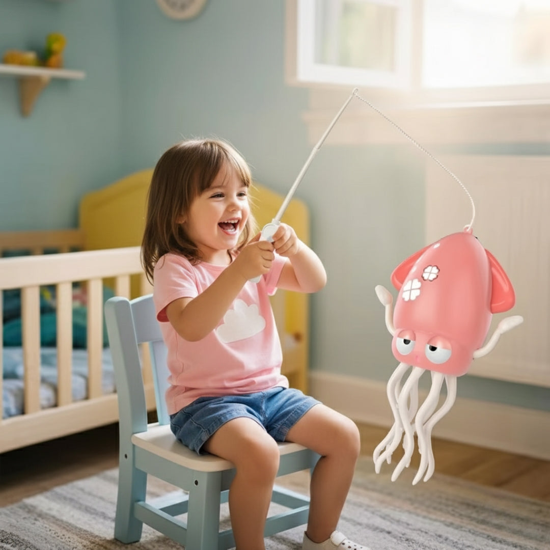 Jouet Calmar Dansant Bébé Lumineux Musical Capteur Obstacles USB-C SQUIDANCE – TrioNest™