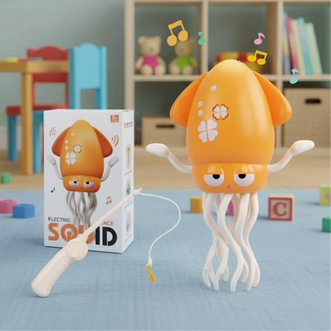 Jouet Calmar Dansant Bébé Lumineux Musical Capteur Obstacles USB-C SQUIDANCE – TrioNest™