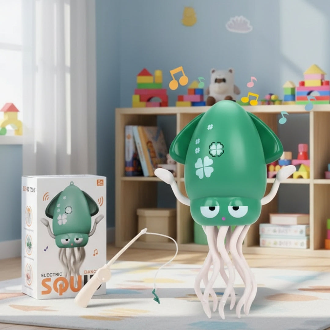 Jouet Calmar Dansant Bébé Lumineux Musical Capteur Obstacles USB-C SQUIDANCE – TrioNest™