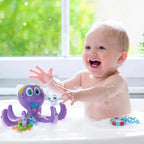 Jouet de Bain Pieuvre Interactive OctoPlay – Sans BPA, Anneaux, Piscine | TrioNest™
