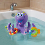 Jouet de Bain Pieuvre Interactive OctoPlay – Sans BPA, Anneaux, Piscine | TrioNest™