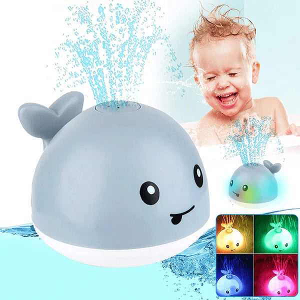 Jouet de Bain Bébé Baleine Multicolore Éveil Sensoriel LED AQUAWHALE – TrioNest™