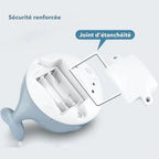 Jouet de Bain Bébé Baleine Multicolore Éveil Sensoriel LED AQUAWHALE – TrioNest™