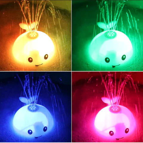 Jouet de Bain Bébé Baleine Multicolore Éveil Sensoriel LED AQUAWHALE – TrioNest™