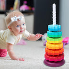 Rainbow Spinning Wheel Stacking Toy
