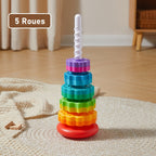 Rainbow Spinning Wheel Stacking Toy