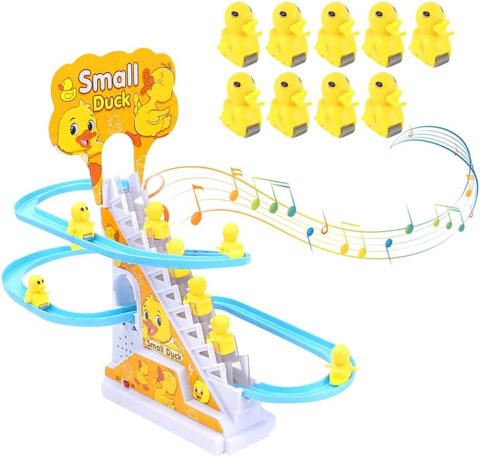 Jouet Musical d'Escalade de Canard – LED, ABS Non Toxique, 25,5 cm, Dès 1 An | TrioNest™