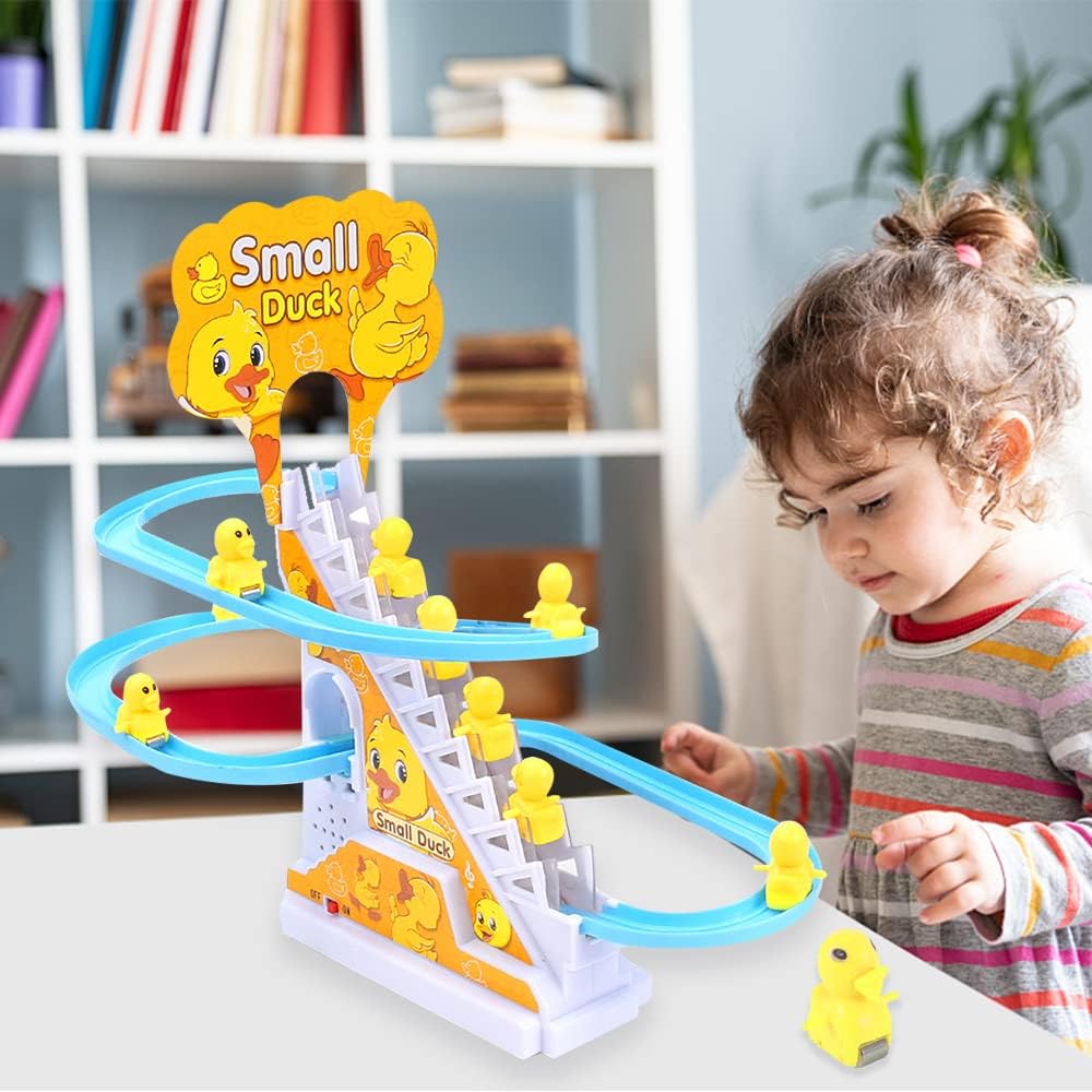 Jouet Musical d'Escalade de Canard – LED, ABS Non Toxique, 25,5 cm, Dès 1 An | TrioNest™