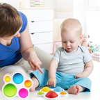 Jouet Sensoriel à Bulles de Poussée Montessori – 5 Bulles Silicone, Motricité Fine | TrioNest™