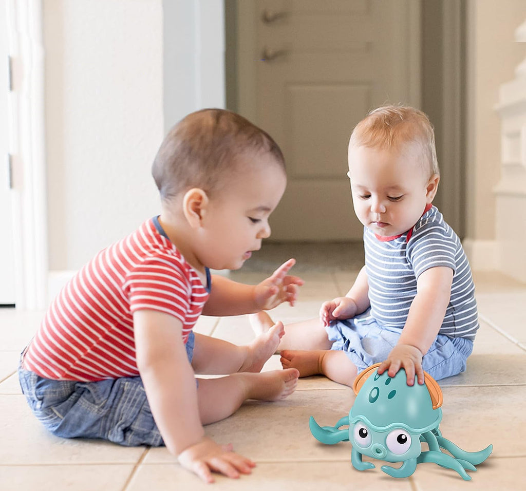 Jouet Pieuvre Rampante Octobot – LED, Sons, Bain & Sol, 8 Tentacules | TrioNest™