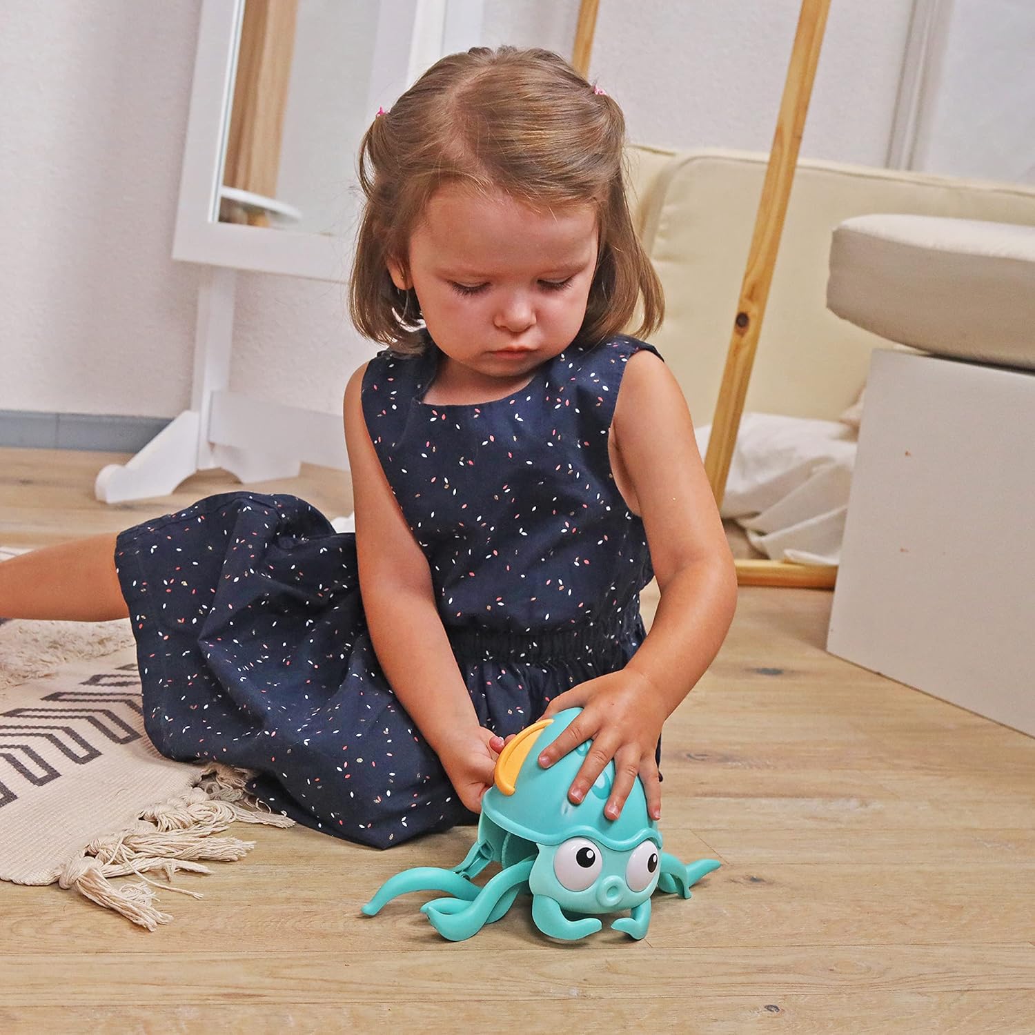 Jouet Pieuvre Rampante Octobot – LED, Sons, Bain & Sol, 8 Tentacules | TrioNest™