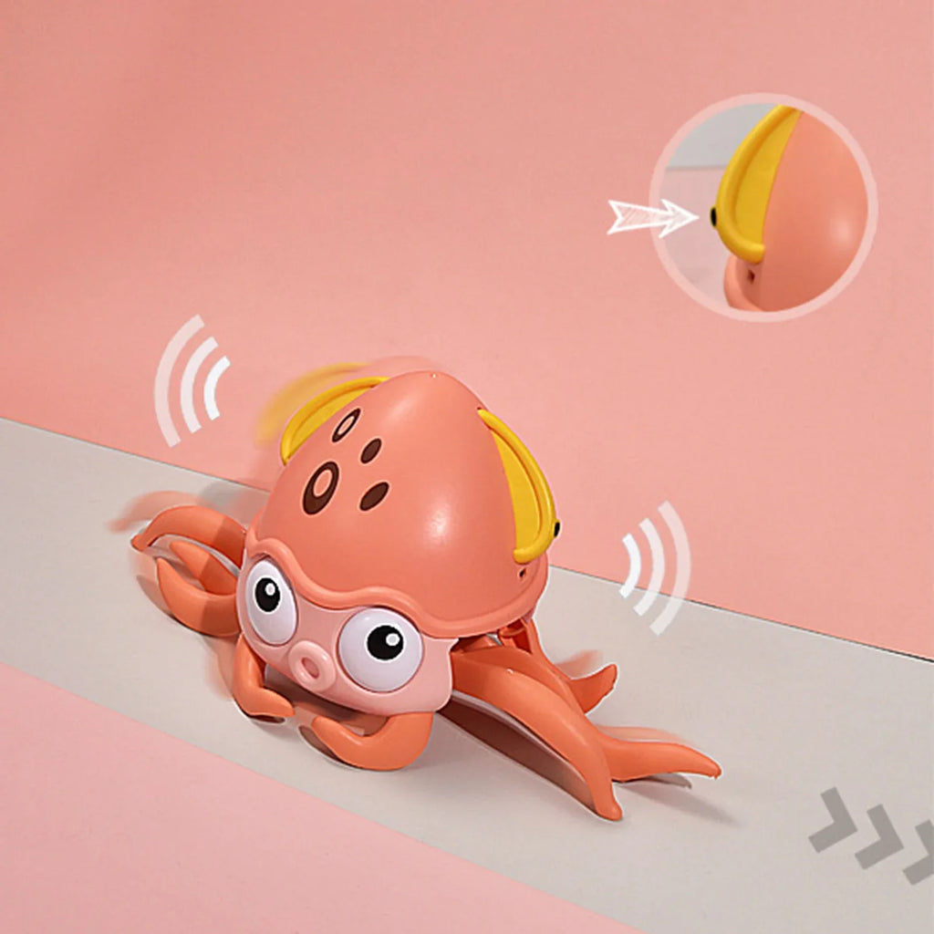 Jouet Pieuvre Rampante Octobot – LED, Sons, Bain & Sol, 8 Tentacules | TrioNest™