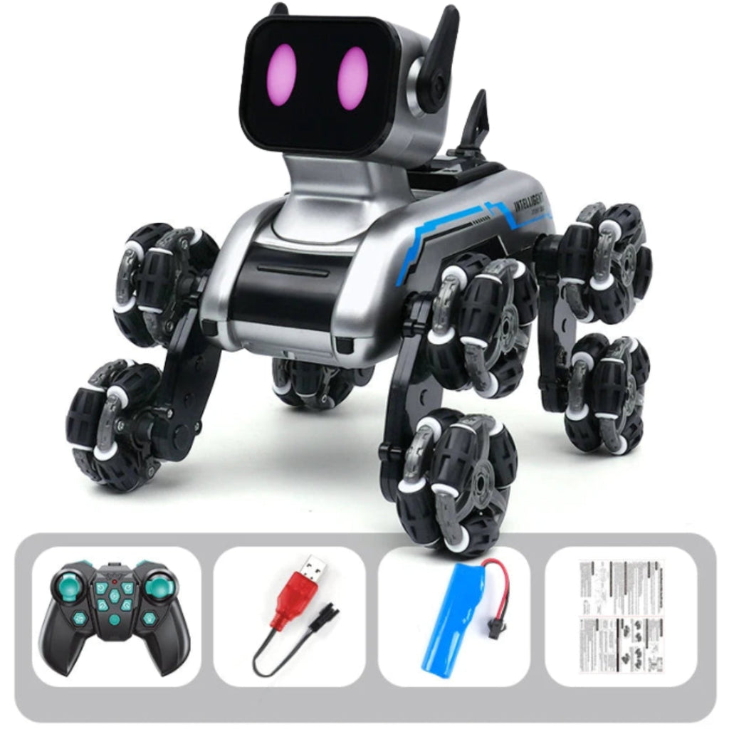 Robot Chien Intelligent 8 Roues Bras Articulés LED 90min Rechargeable USB SMARTDOGGO – TrioNest™