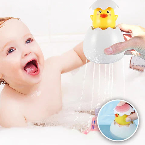 Jouet Œuf de Bain Bébé – Sans BPA, Mode Pluie & Jet, Motifs | TrioNest™