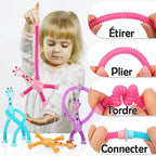 Girafe Télescopique à Ventouse – Jambes Flexibles, 4 Couleurs, Anti-Stress | TrioNest™