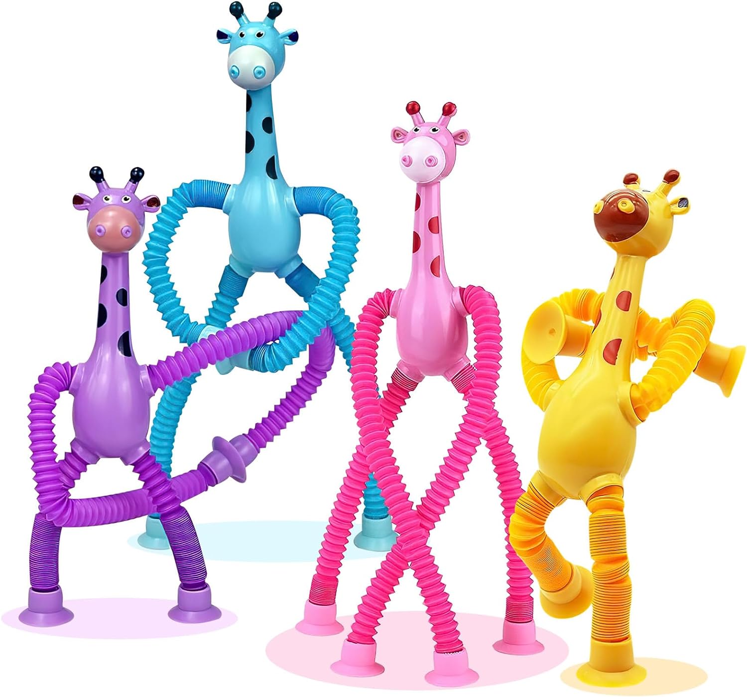 Girafe Télescopique à Ventouse – Jambes Flexibles, 4 Couleurs, Anti-Stress | TrioNest™