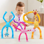 Girafe Télescopique à Ventouse – Jambes Flexibles, 4 Couleurs, Anti-Stress | TrioNest™
