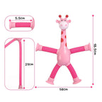 Girafe Télescopique à Ventouse – Jambes Flexibles, 4 Couleurs, Anti-Stress | TrioNest™