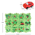 Jouet de Piste en Puzzle PistaNest – EVA, 25 Pièces, Boucles Rampes, Dès 2 Ans | TrioNest™