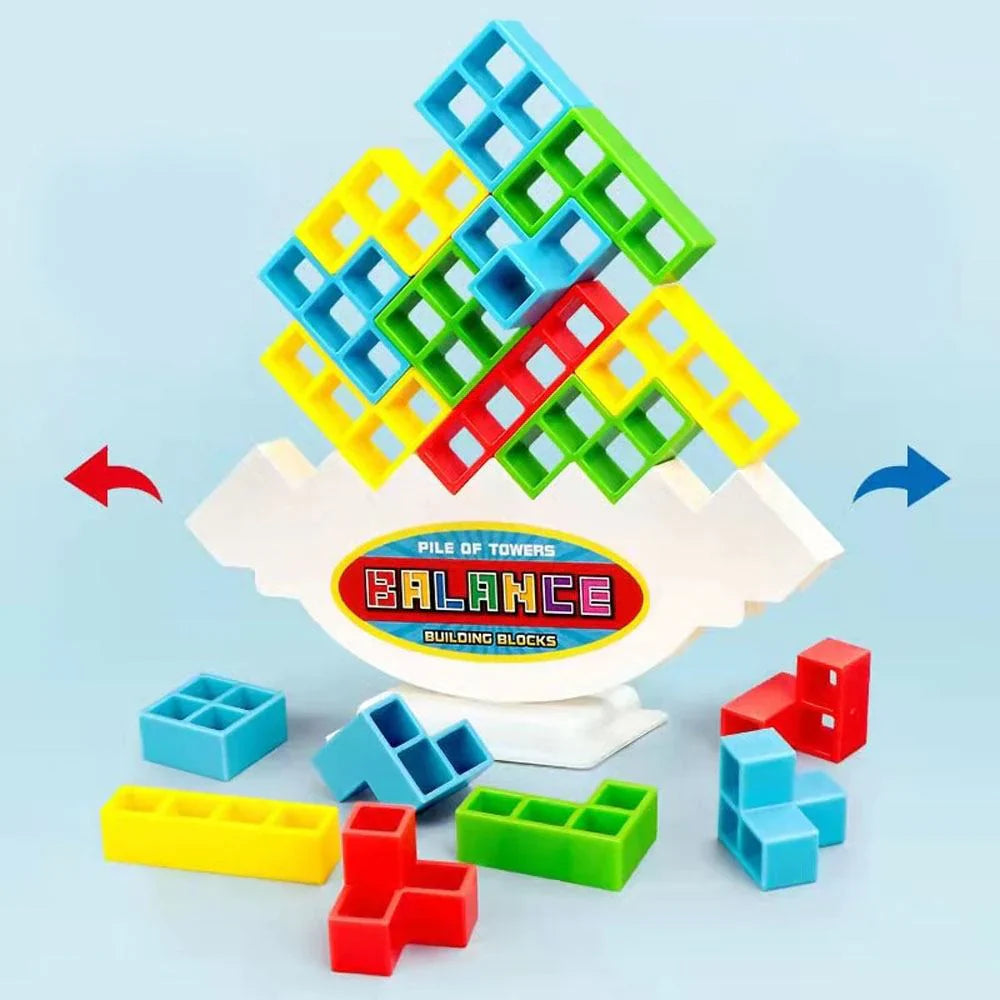 Jouet Puzzle Tour Tetris Enfants – 100% ABS, Équilibre, Motricité Fine, Logique & Travail d'Équipe | TetrisTower by TrioNest™