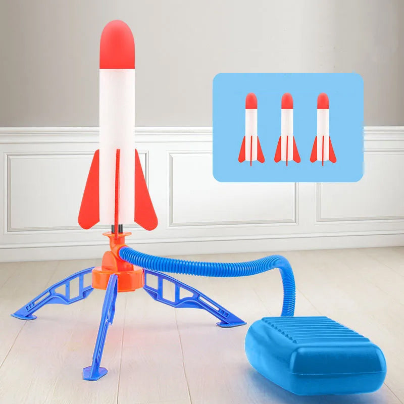 Lanceur de Fusée à Air pour Enfants – 30 Mètres, 3 Fusées Mousse, Dès 3 Ans | TrioNest™