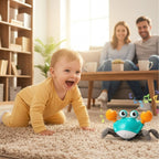 Le Crabe Rampant Crabot – Capteurs Obstacles, LED, Musical, ABS, Rechargeable USB | TrioNest™