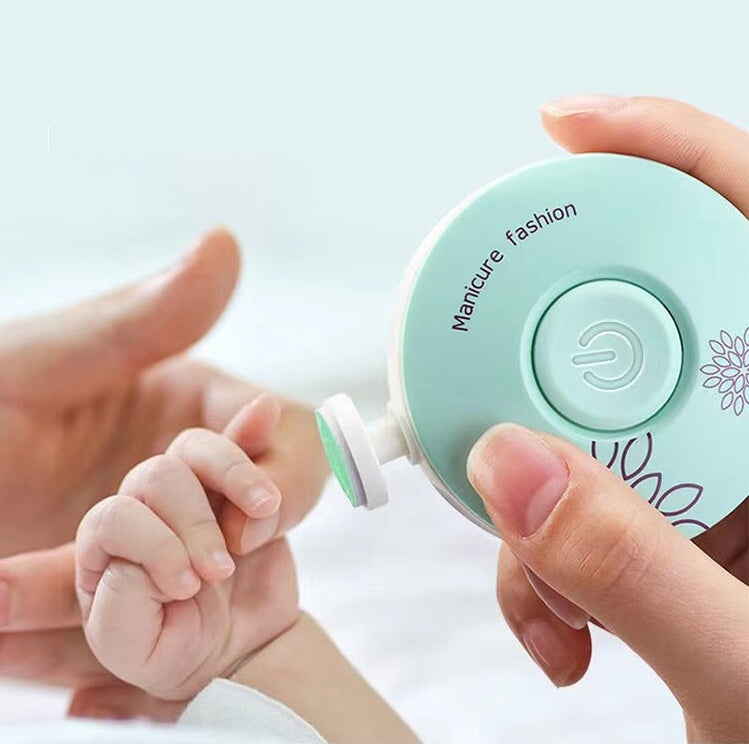 Lime à Ongle Électrique Bébé – Silencieuse, Arrêt Auto, Rotation Douce, Adultes | TrioNest™