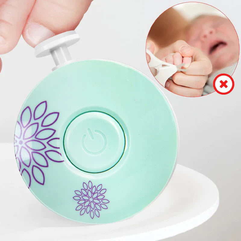 Lime à Ongle Électrique Bébé – Silencieuse, Arrêt Auto, Rotation Douce, Adultes | TrioNest™