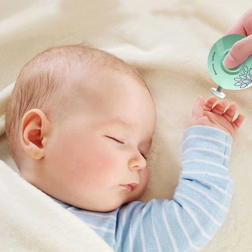 Lime à Ongle Électrique Bébé – Silencieuse, Arrêt Auto, Rotation Douce, Adultes | TrioNest™