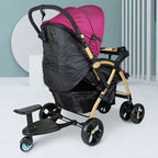Marche Pied Poussette Enfant 25kg Siège Intégré PP Solide 2-7 Ans 3 Coloris – TrioNest™