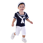 Marinère Bébé 100% Coton Motif Ancre Chapeau Assorti Boutons-Pression – TrioNest™