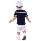 Marinère Bébé 100% Coton Motif Ancre Chapeau Assorti Boutons-Pression – TrioNest™