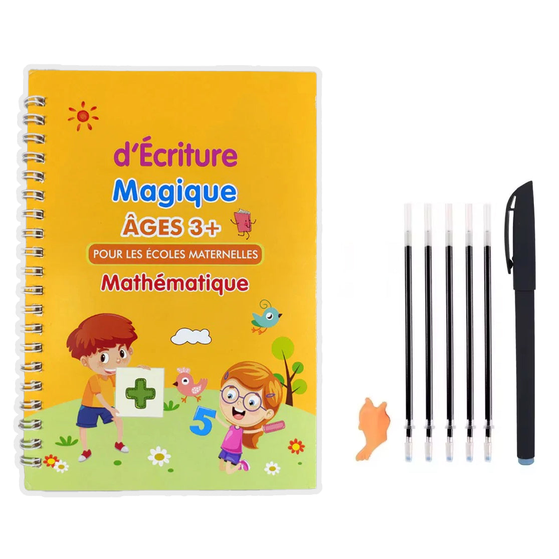 Cahier d'Écriture Magique Réutilisable MagicWrite – 4 Cahiers, Stylo Encre Magique | TrioNest™ mon adorable bebe