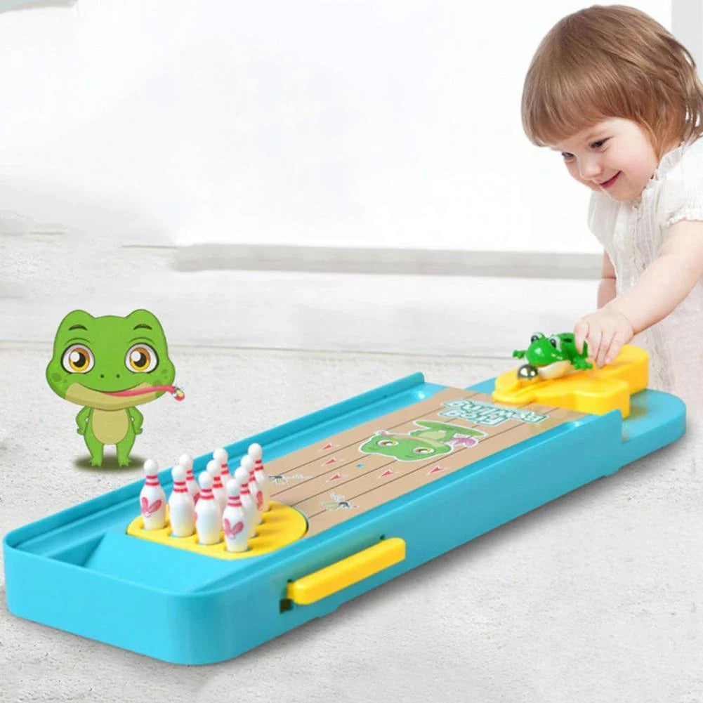 Grenouille Mini Bowling – Jeu de Bureau Interactif, ABS Non Toxique, Parent-Enfant | TrioNest™