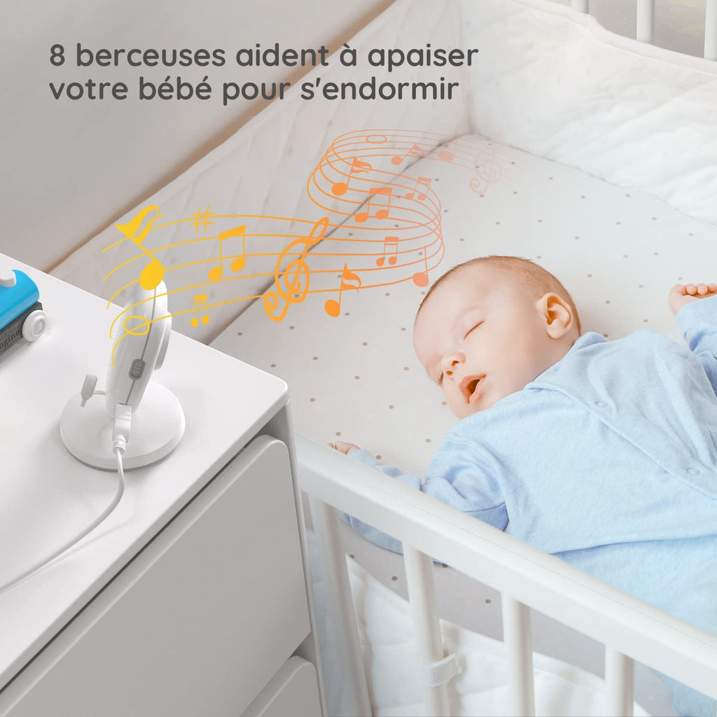 Moniteur Vidéo Bébé Vision Nocturne VOX Interphone Température Berceuses – TrioNest™