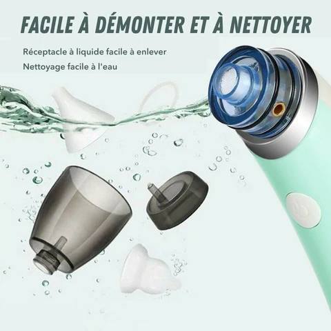 Mouche Bébé Électrique – 5 Niveaux d'Aspiration, Silicone FDA, Silencieux, 0-6 Ans, Compact 20cm | TrioNest™