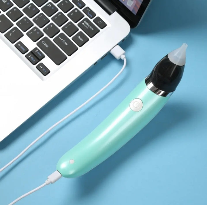 Mouche Bébé Électrique – 5 Niveaux d'Aspiration, Silicone FDA, Silencieux, 0-6 Ans, Compact 20cm | TrioNest™