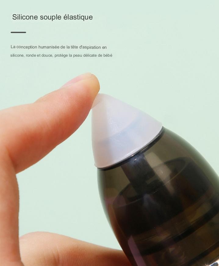 Mouche Bébé Électrique – 5 Niveaux d'Aspiration, Silicone FDA, Silencieux, 0-6 Ans, Compact 20cm | TrioNest™