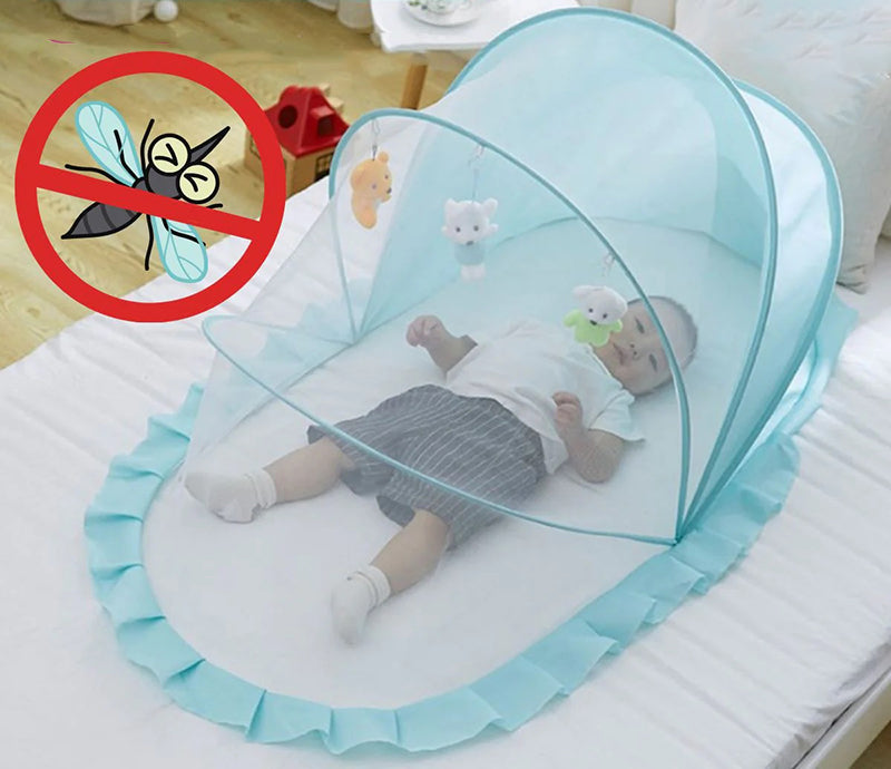 Moustiquaire Lit Bébé Maille Serrée Face Opaque Pliable 2 sec 6 Modèles – TrioNest™