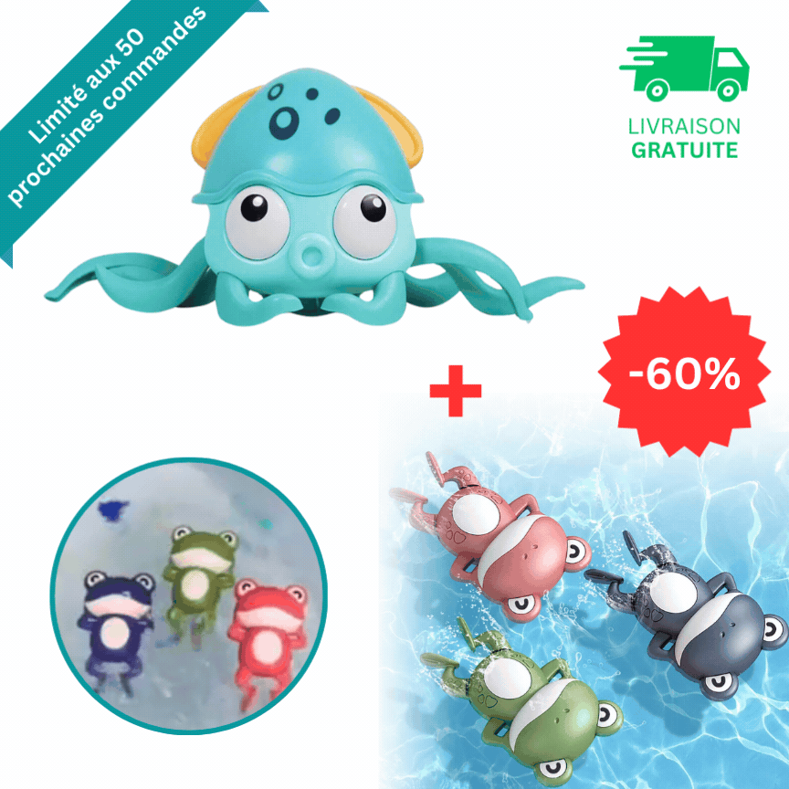 Jouet Pieuvre Rampante Octobot – LED, Sons, Bain & Sol, 8 Tentacules | TrioNest™