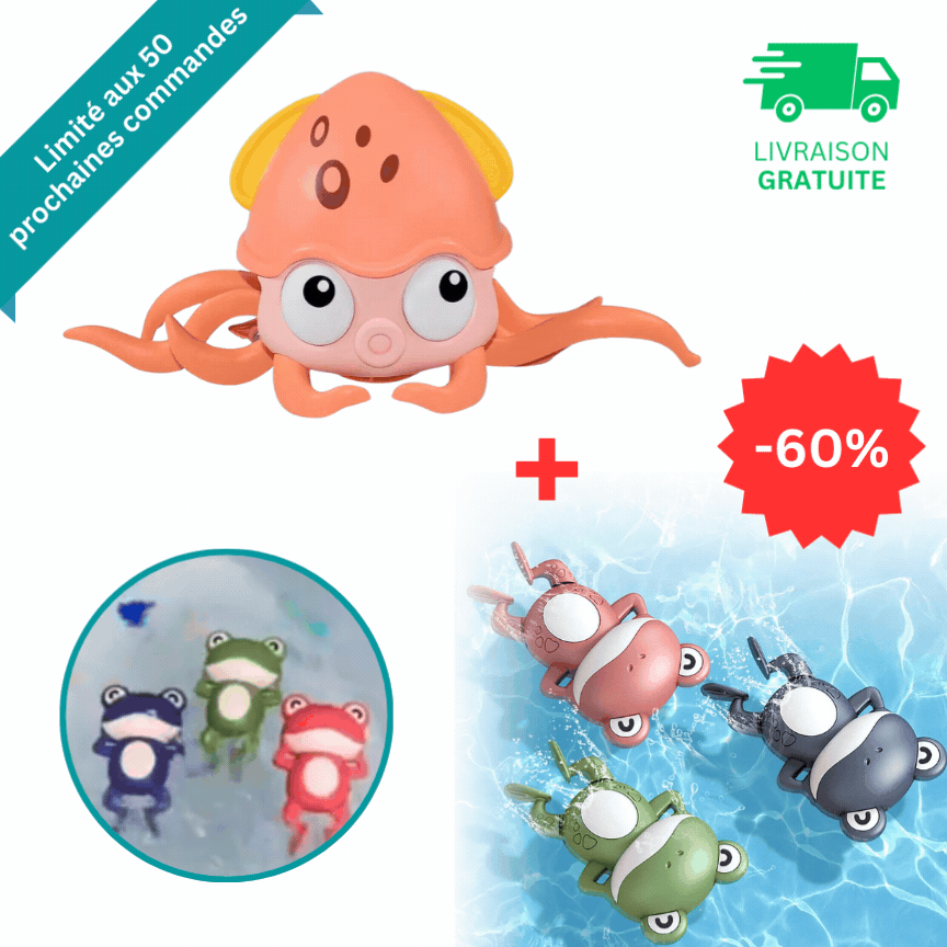Jouet Pieuvre Rampante Octobot – LED, Sons, Bain & Sol, 8 Tentacules | TrioNest™
